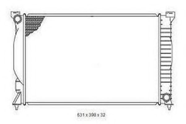 Радиатор, охлаждение двигателя GERI 16308