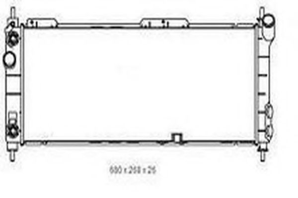 Радиатор, охлаждение двигателя ORDONEZ 2065085