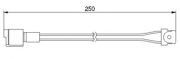 Сигнализатор, износ тормозных колодок BREMSI WI0505