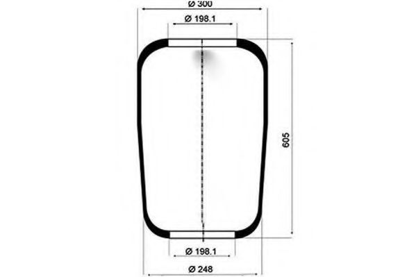 Кожух пневматической рессоры PE Automotive 084.093-10A