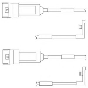 Контрольный контакт, контроль слоя тормозных колодок DELPHI LZ0123