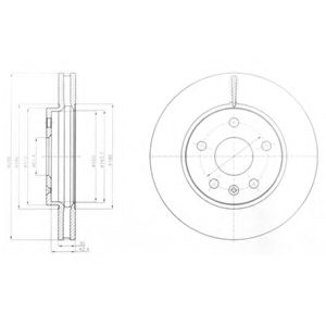 Тормозной диск DELPHI BG4187