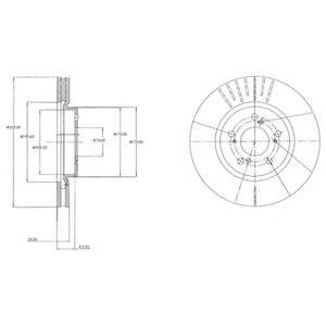 Тормозной диск DELPHI BG4215