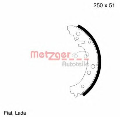 Комплект тормозных колодок METZGER MG 351