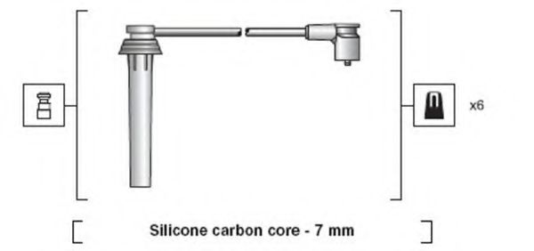 Комплект проводов зажигания MAGNETI MARELLI 941318111133