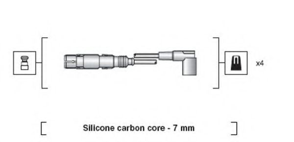 Комплект проводов зажигания MAGNETI MARELLI 941318111163