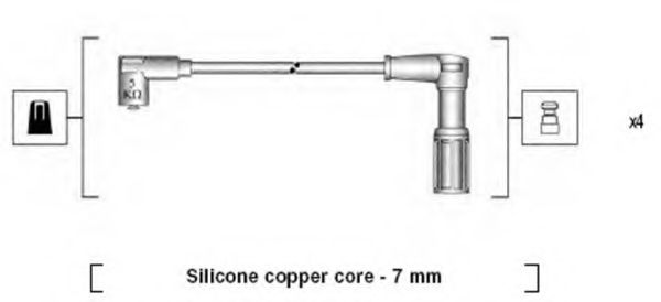 Комплект проводов зажигания MAGNETI MARELLI MSK615