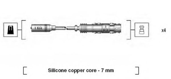 Комплект проводов зажигания MAGNETI MARELLI 941175190760