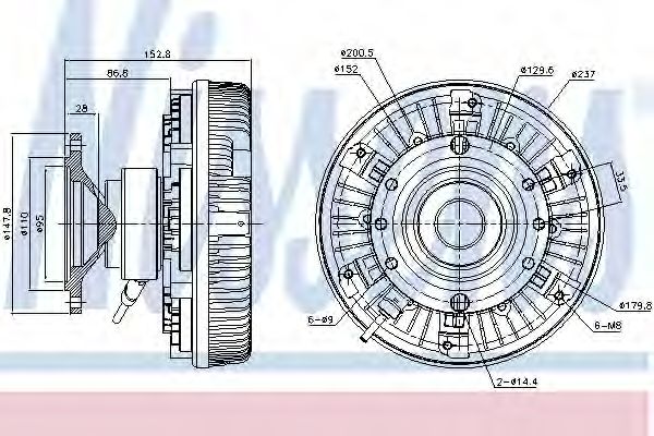 Сцепление, вентилятор радиатора NISSENS 86028