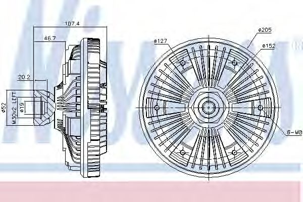 Сцепление, вентилятор радиатора NISSENS 86058