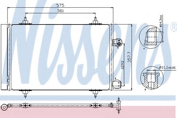 Конденсатор, кондиционер NISSENS 940239