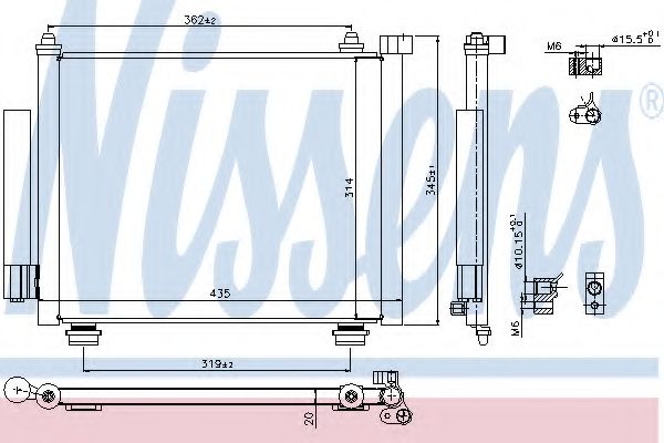 Конденсатор, кондиционер NISSENS 940315