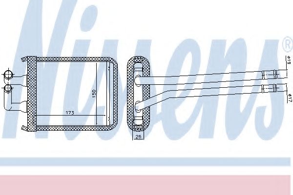 Теплообменник, отопление салона NISSENS 77539