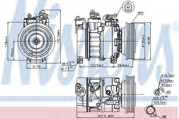 Компрессор, кондиционер NISSENS 89094