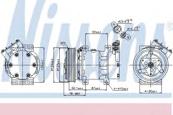 Компрессор, кондиционер NISSENS 89109