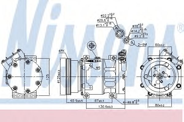 Компрессор, кондиционер NISSENS 89164