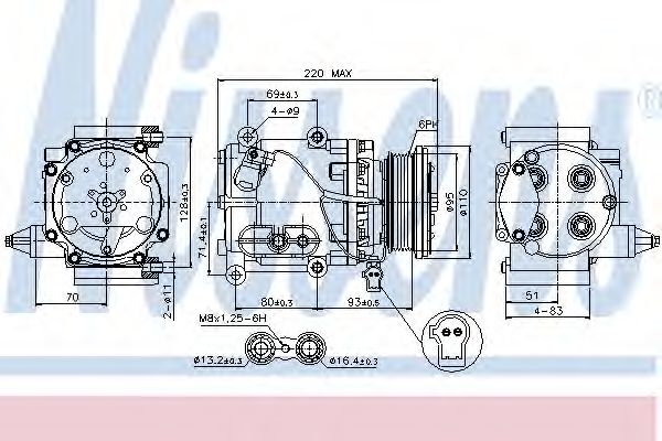 Компрессор, кондиционер NISSENS 89228