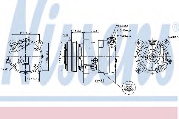 Компрессор, кондиционер NISSENS 89257