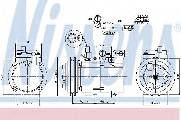Компрессор, кондиционер NISSENS 89282