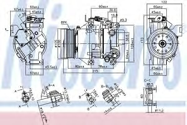 Компрессор, кондиционер NISSENS 89443