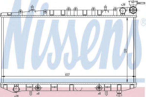 Радиатор, охлаждение двигателя NISSENS 629661