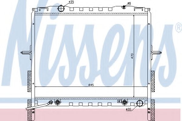 Радиатор, охлаждение двигателя NISSENS 66657