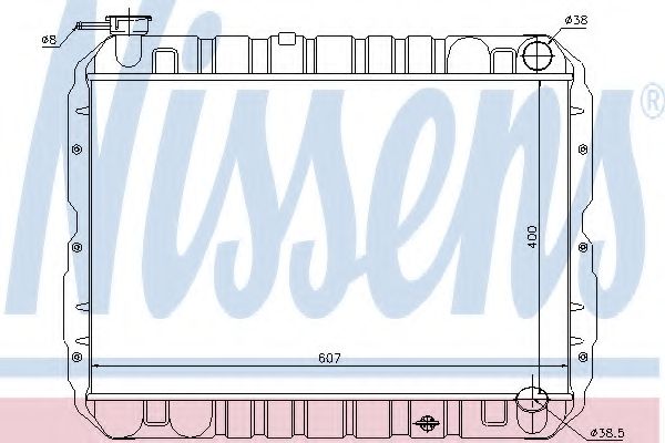 Радиатор, охлаждение двигателя NISSENS 64652