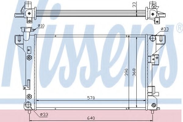 Радиатор, охлаждение двигателя NISSENS 69219