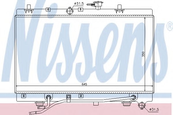 Радиатор, охлаждение двигателя NISSENS 66663