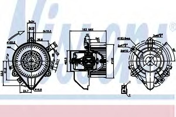 Вентилятор салона NISSENS 87131