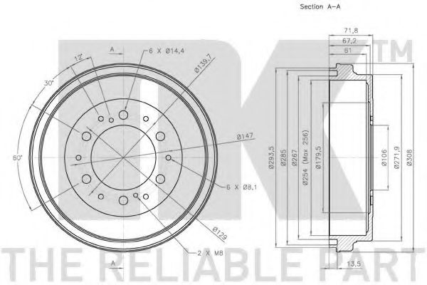 Тормозной барабан NK 254522