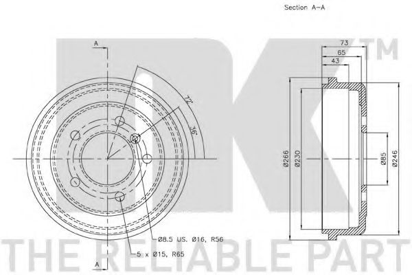 Тормозной барабан NK 263301