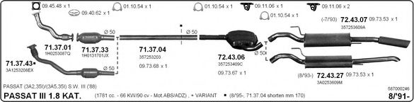 Система выпуска ОГ IMASAF 587000246