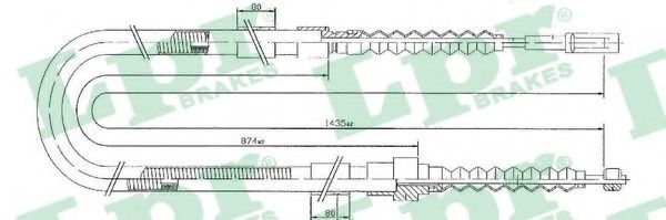 Трос, стояночная тормозная система LPR C0031B