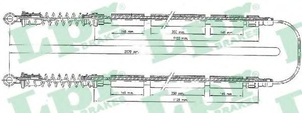 Трос, стояночная тормозная система LPR C0203B