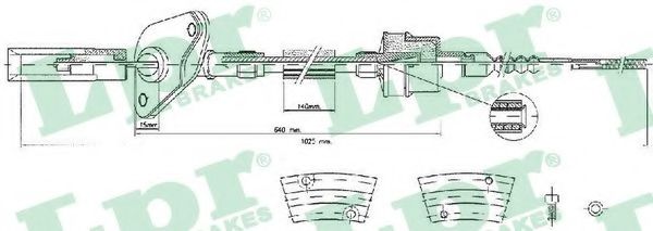 Трос, управление сцеплением LPR C0424C
