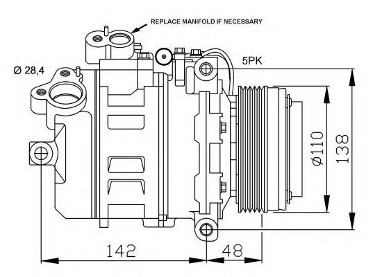 Компрессор, кондиционер NRF 32123G