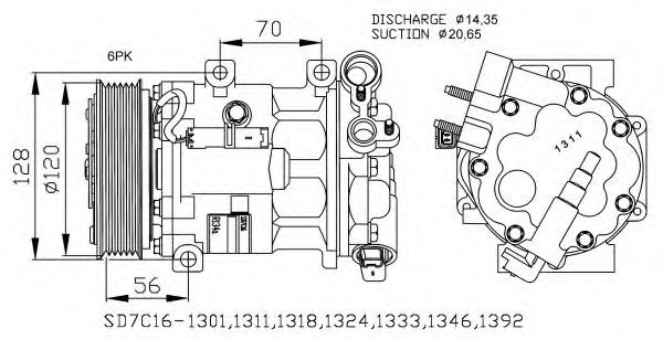 Компрессор, кондиционер NRF 32682G