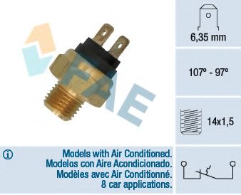 Термовыключатель, вентилятор радиатора FAE 36030