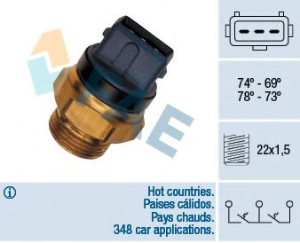 Термовыключатель, вентилятор радиатора FAE 37935