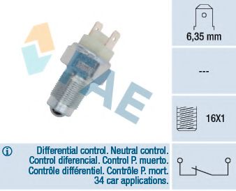 Выключатель, фара заднего хода FAE 41040