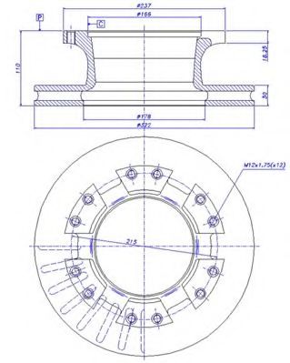 Тормозной диск CAR 151.450