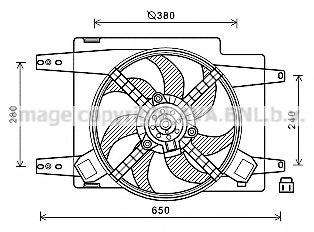 Вентилятор, охлаждение двигателя AVA QUALITY COOLING AL7522