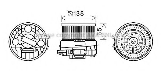 Электродвигатель, вентиляция салона AVA QUALITY COOLING CN8303