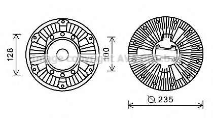 Сцепление, вентилятор радиатора AVA QUALITY COOLING DFC055
