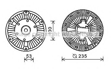 Сцепление, вентилятор радиатора AVA QUALITY COOLING REC100