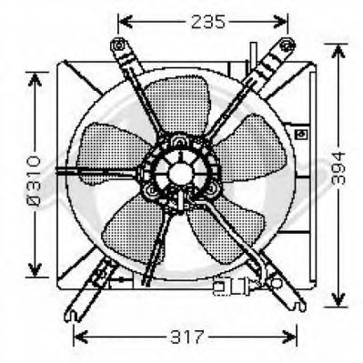 Вентилятор, охлаждение двигателя DIEDERICHS 8111153