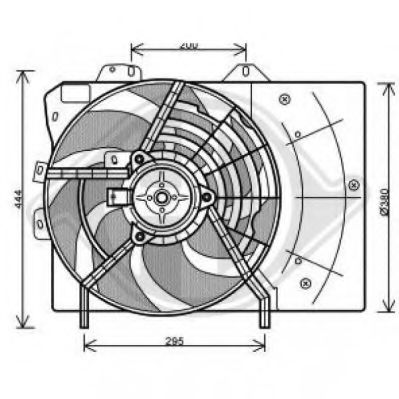 Вентилятор, охлаждение двигателя DIEDERICHS 8422606