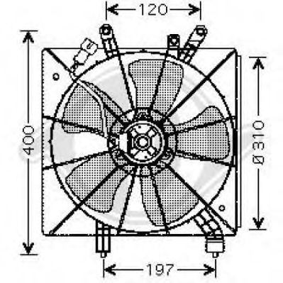 Вентилятор, охлаждение двигателя DIEDERICHS 8520801