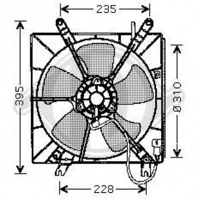 Вентилятор, охлаждение двигателя DIEDERICHS 8521653